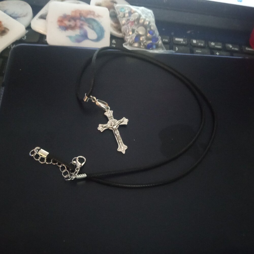 Handmade Silver Plated Cross Necklace